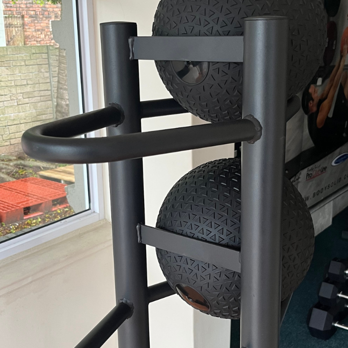 PRO Series Commercial Double-Sided Medicine Ball & Slam Ball Rack | 10 Ball Capacity