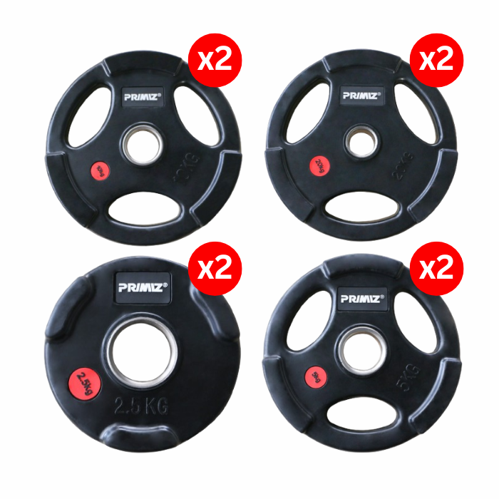 Primiz 75KG Olympic Rubber Weight Plate Combo