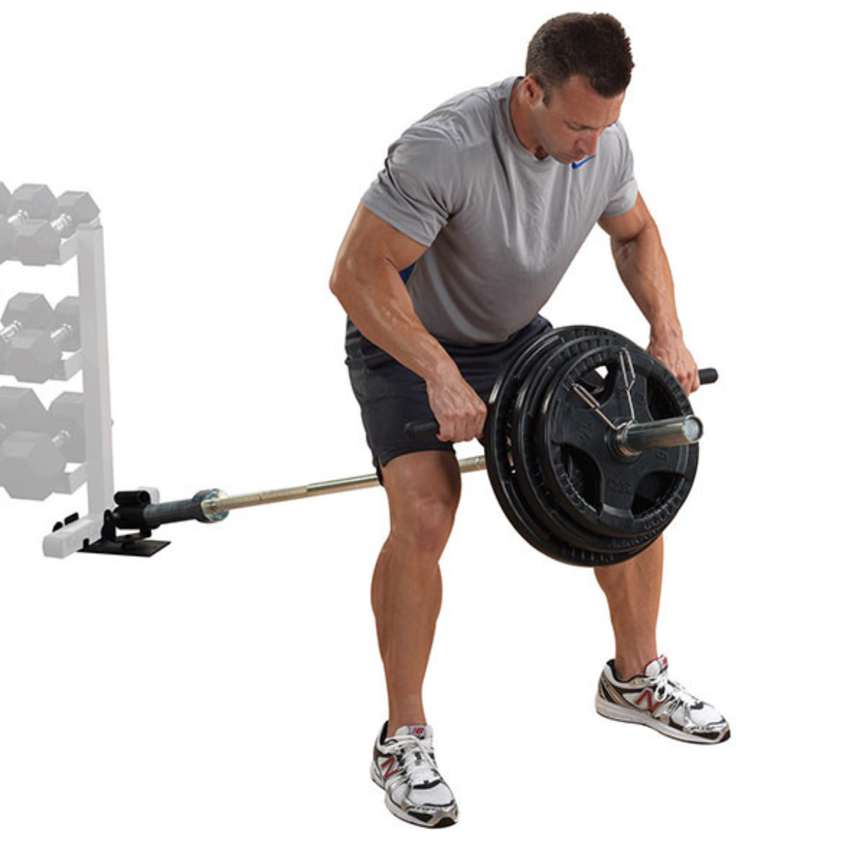 Adjustable T-Bar Row Platform and Lat Blaster Bar
