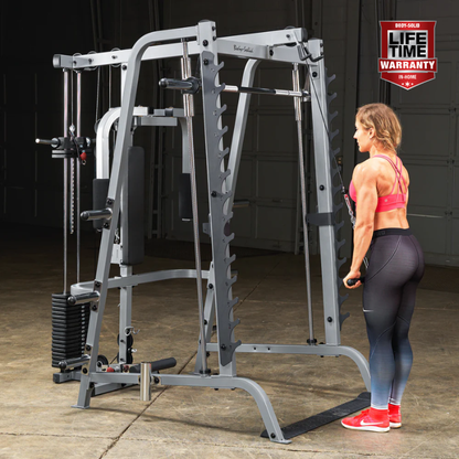 Body-Solid Commercial Smith Machine with 95KG Lat and Pec Attachment