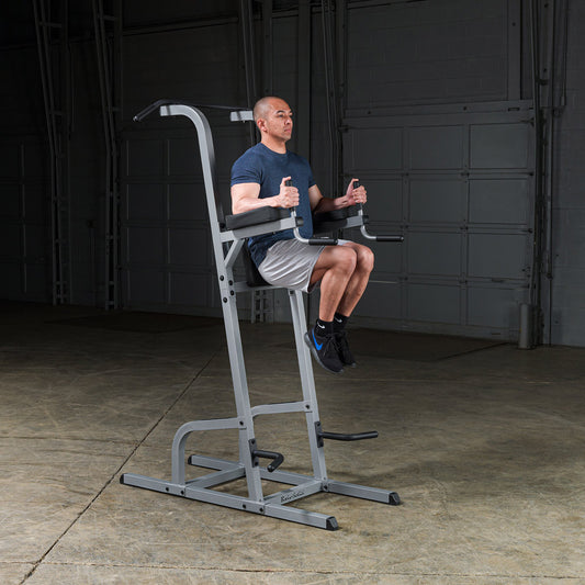 Body-Solid Commercial Vertical Knee Raise and Dip Station
