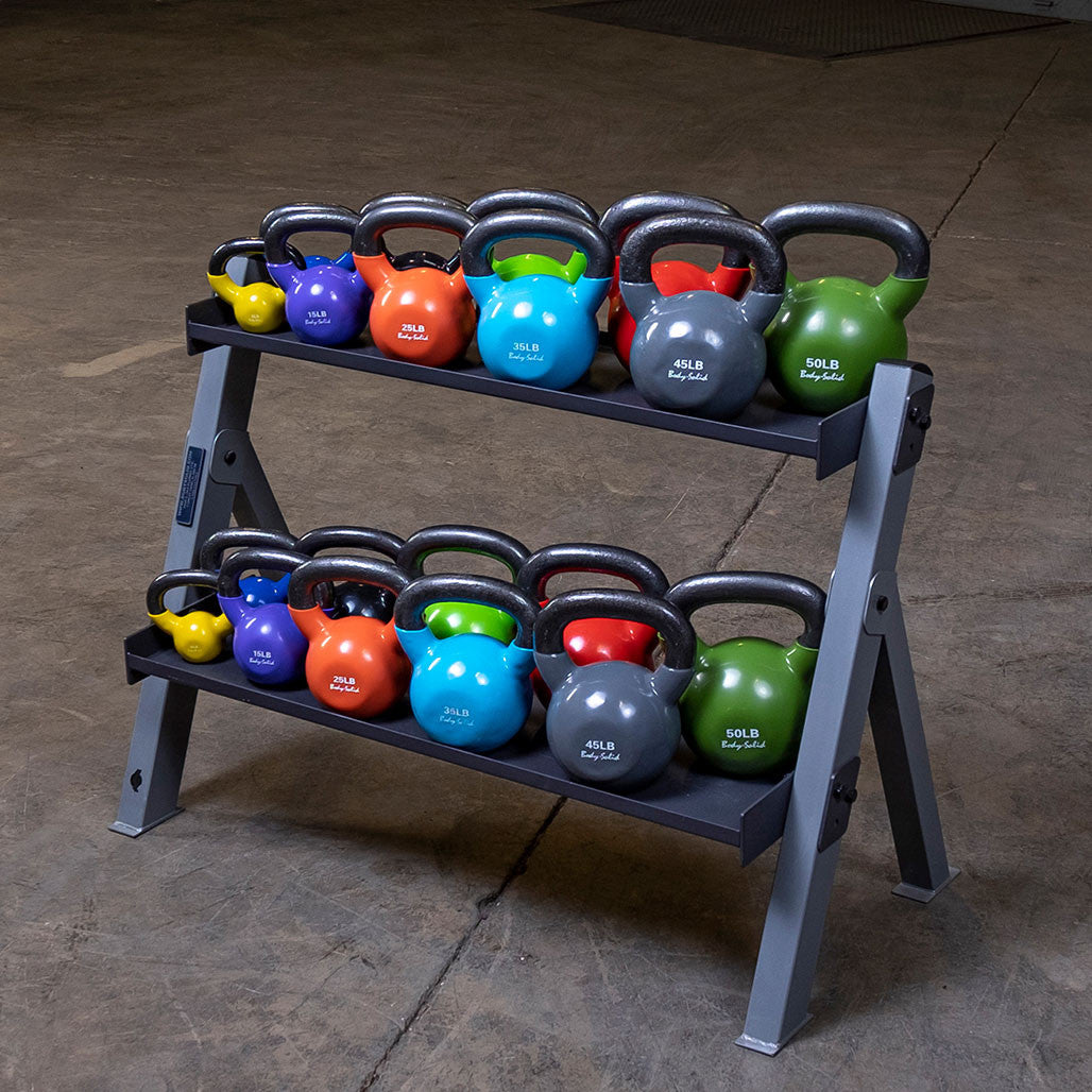Body-Solid Adjustable Dumbbell and Kettlebell Rack