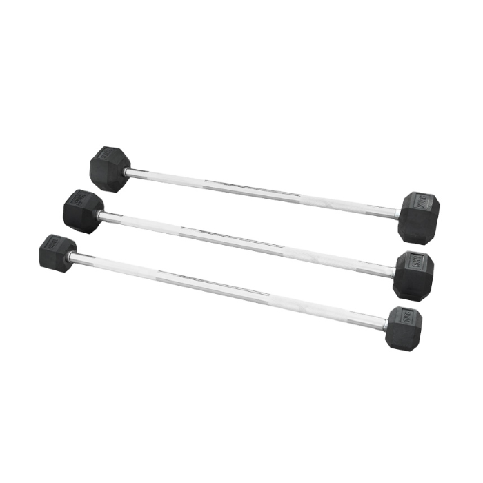 Rubber Hex Fixed Barbell 10kg
