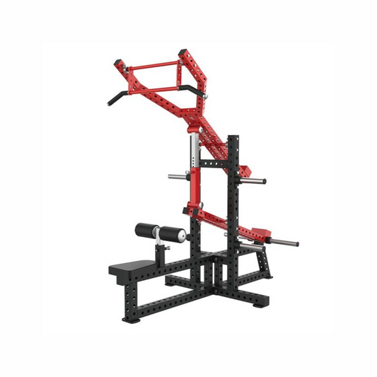 Commercial Lat Pulldown / Tricep Pushdown Machine (Plate-Loaded)
