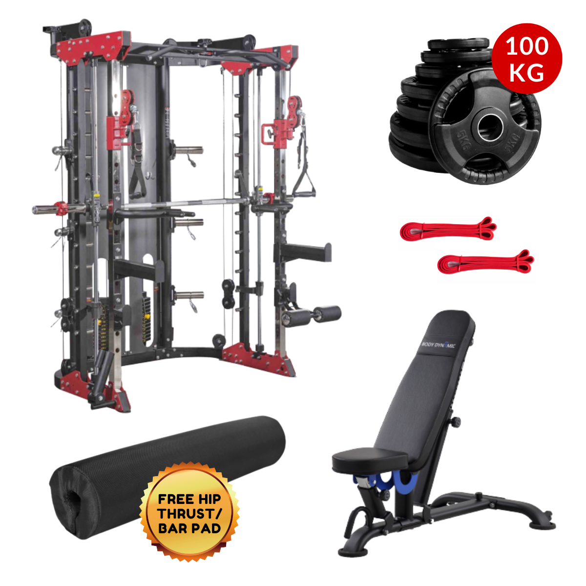 Body Dynamic Multifunction Smith Dual Weight Stack Combo