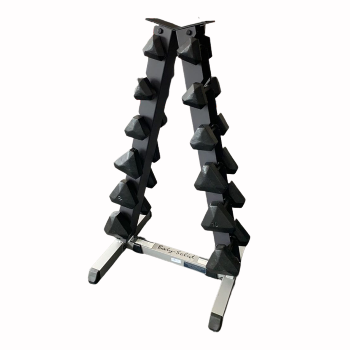 Premium Cast Iron Dumbbell Set with A-Frame Rack