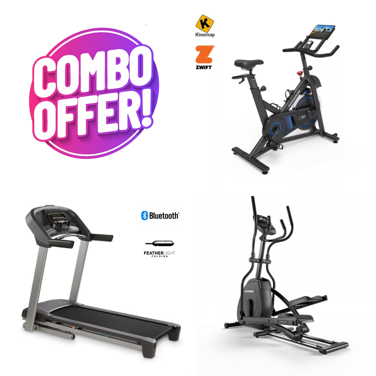 Horizon Complete Home Cardio Combo – 3-Year Warranty and Service Plan